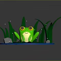 Modern frogs Frogs 3d model