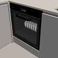 Built In Oven With Glass Door In Modern Kitchen White Cabinets Countertop