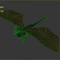 Realistic 3D Dragon Model With Brown Wings Long Tail And Scales In Flying Pose