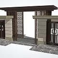 New Chinese Gate Entrance Gate 3d model