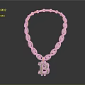 Gold Chain Link Necklace With Bitcoin Symbol Pendant On Black Background
