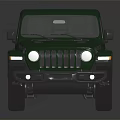 Jeep Green Four Door Pickup Truck With Rugged Exterior Design And Open Bed