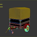 Utility Trailer With Canvas Cover And Steel Frame For Cargo Transport Use