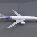China Southern Airlines Passenger Plane With White Body And Pink Tail Design In Airport Hangar