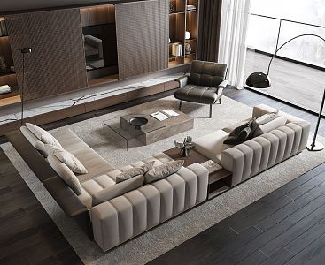 modern living room 3d model