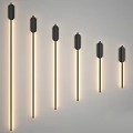 Modern Wall Lamps With Sleek Black Design Mounted On White Wall And Warm Illumination