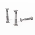 modeling stone column constructional column 3d model