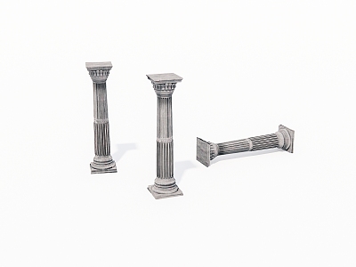 modeling stone column constructional column 3d model