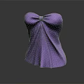 Elegant Purple Strapless Dress Shaped Decorative Ornament Set With Bowknot