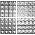 Architectural Decorative Panels Featuring Diverse Intricate Square Patterns And Designs 3d model