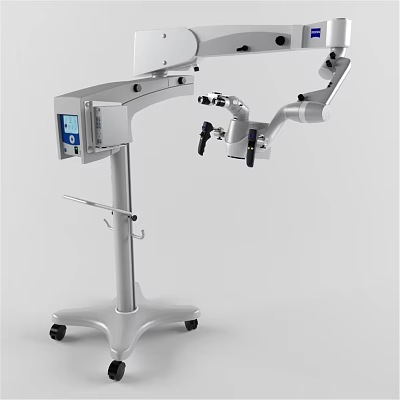 Adjustable Silver Daily Electrical Appliance With Stand Wheels And Control Panel 3d model