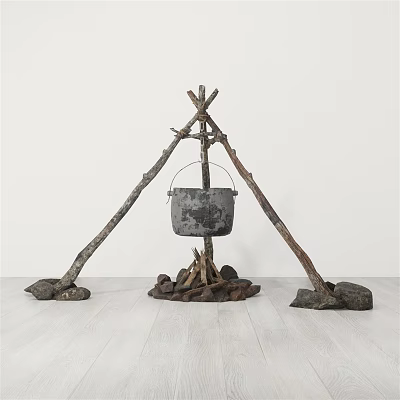 Modern bonfire field bonfire belt HD belt 3d model