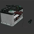 Reliable Car Battery Household Appliance With Green Black Buttons And Red Cable