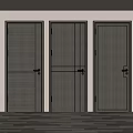 Modern door single door 3d model