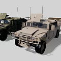 Military Vehicles In Camouflage And Beige With Off Road Design And Roof Equipment