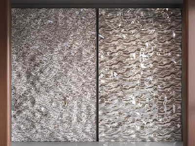 Modern Textured And Wavy Wall Panels With Elegant Surface Pattern Design 3d model