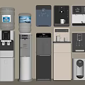 Various Modern Water Dispensers Including Standing Countertop Models With Digital