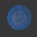 Elegant Decorative Plate With Scalloped Edge And Intricate Floral Design Perfect For Home Decor