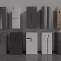 Modern Various Colored Refrigerators And Freezers With Different Designs In Showroom