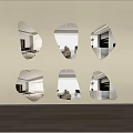 Irregular Shaped Wall Mounted Mirrors Reflecting Living Room Kitchen And Furniture Decor
