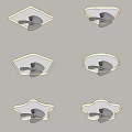 Modern Style Air Conditioner Fan with Surrounding LED Light and Multiple Shapes