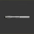 Modern Metallic Pistol Weapon With Futuristic Design And Shiny Structure Details