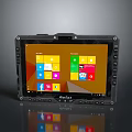 SmartPad Tablet With Colorful App Icons On Touch Screen And Black Frame