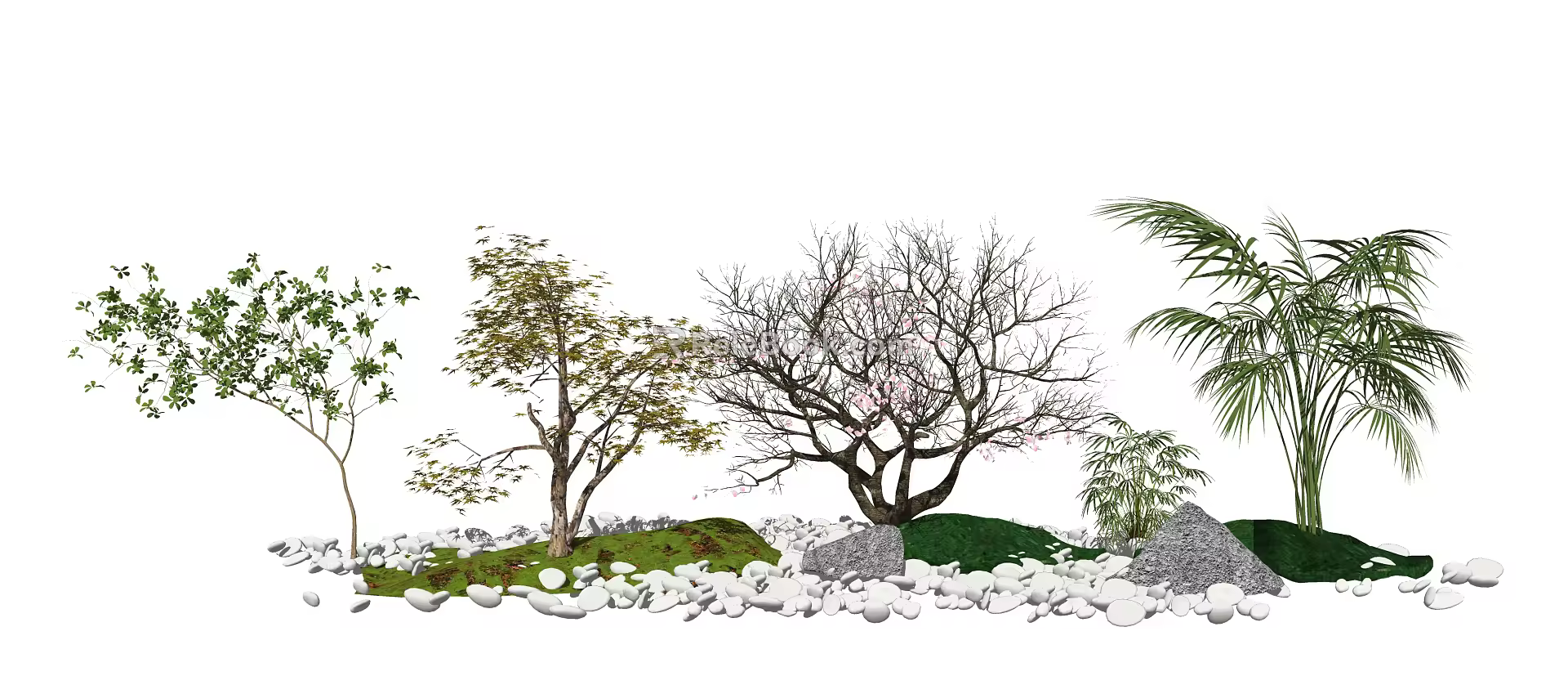 Modern landscape sketch landscape tree landscape sketch 3d model