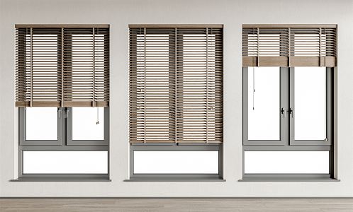 Modern venetian blinds wood venetian blinds 3d model