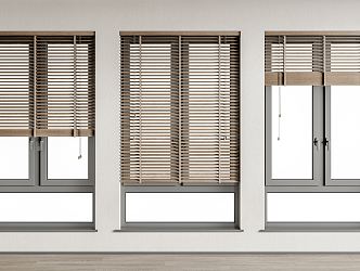 Modern venetian blinds wood venetian blinds 3d model