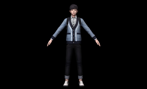 High School Student Handsome Boy Student Junior 201491148 3d model