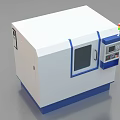 Industrial Equipment With White Body Blue Frame Transparent Observation Window Control Panel And Indicator Lights