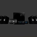 High Quality Home Audio System With Subwoofer Satellite Speakers And Control Panel