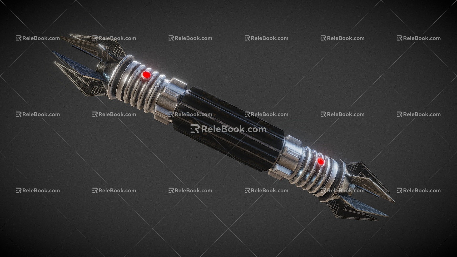 double-edged lightsaber laser sword 3d model