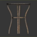 Modern Round Glass Top Stool With Brass Metal Legs And Ring Design