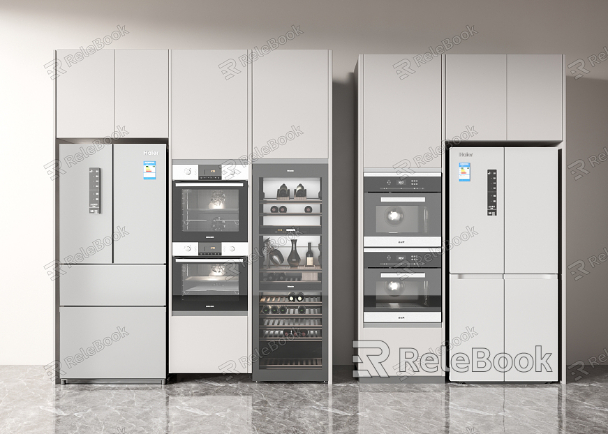 Modern Refrigerator Fridge Freezer model