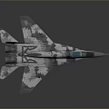 Camouflage Fighter Jet Model With Sharp Nose Transparent Cockpit And Streamlined Wing Design 3d model