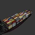 Fenrisborg Cargo Ship Transporting Various Multicolored Containers With Shipping Logos 3d model