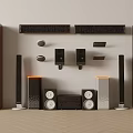 Headphones and Speakers Various Types of Home Audio Equipment with Modern Design