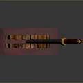 Electronic Device Component Featuring Red Base Gear Mechanism And Wooden Handle Metal Rod