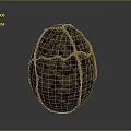 Dark Brown Gold Sphere Daily Necessities with Net Wrapped Cracked Texture Surface 3d model