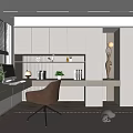 Modern study 3d model