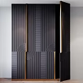 Elegant Modern Luxury Dresser With Black Gold Accents And Sleek Design For Interior Decor