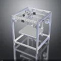 Transparent Cube Frame Experimental Equipment With Internal Platform And Components