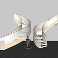 modern revolving staircase 3d model