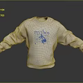 Beige Mythos Sweatshirt With Blue Graphic Design For Casual Daily Wear