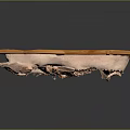 Fossilized Prehistoric Animal Organ Skeleton With Orange Slab Base And Bone Structure