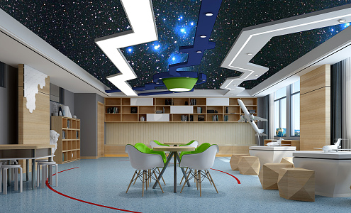 Nordic Classroom Maker Space Classroom 3d model