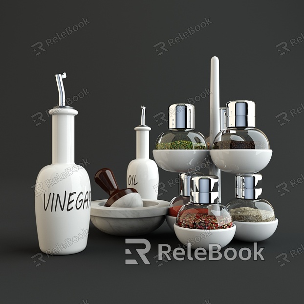 Kitchen seasonings bottle combination kitchen bottle seasonings bottle household container utensils model