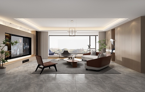 modern living room 3d model